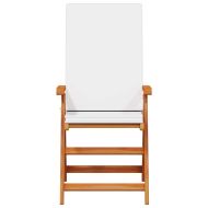 Градински стол 8 pcs Кафяв и бял 57 x 71.5 x 104 см