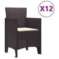 Комплект за хранене в градината 13 pcs Кафяво Ратан Polt