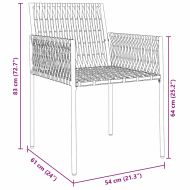 Комплект за хранене в градината 7 pcs Черно Полиратан