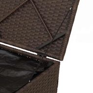 Кутия за възглавници Кафяво 50 x 50 x 50 cm полиратан