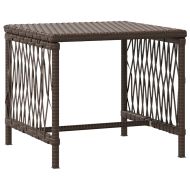 Шезлонг с възглавница 2-човек 2 pcs Кафяво полиратан