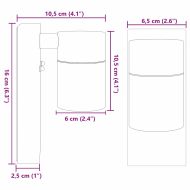 Външни стенни лампи 2 pcs Сребрист 6.5 x 10.5 x 16 см