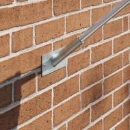 Держател за флагово стълбче Сребрист 13 x 6 см Стомана