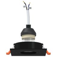 Спотлайтове с прожектори 12 pcs Черно 9 x 9 x см Алуминий