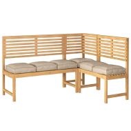 Възглавница за палетна седалка 6 pcs Таупе 40 x 40 x 8 см