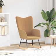 Люлеещ се стол Бежово Тъкан Шерпа