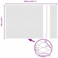 Шестоъгълна ограда Зелен 1,6 x 10 m ПВЦ