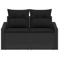 Градински диван с възглавница 123 x 62 x 69 см полиратан