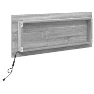 Огледало с огледало Сив Сонома 90 x 8,5 x 37 см Инженерно дърво