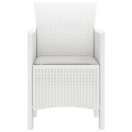 Градински стол 2 pcs Бяло 53 x 49 x 85 см PP