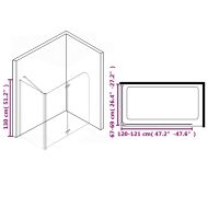 Двойно сгъваема душ кабина ESG 120x68x130 см