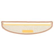 Изтривалки за стълби, 15 бр., 65x21x4 см, светлокафяви, полукръгли, големи