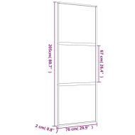 Плъзгаща се врата 76x205 см прозрачно ESG стъкло и алуминий