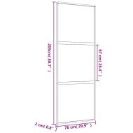 Плъзгаща се врата 76x205 см матирано ESG стъкло и алуминий