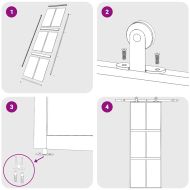 Плъзгаща се врата, черна, 76x205 см, закалено стъкло и алуминий