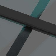 Плъзгаща се врата, черна, 90x205 см, закалено стъкло и алуминий