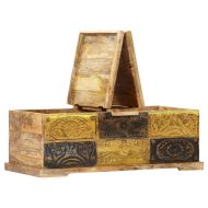 Маса за кафе, 100x50x35 см, мангово дърво масив