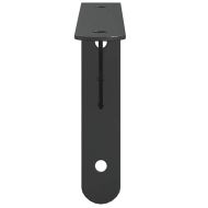 Скоби за рафт 4 бр 20x2,5x14 см черен неръждаема стомана