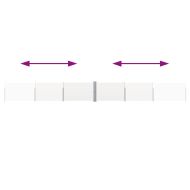 Прибираща се дворна странична тента, 140x1200 см, кремава