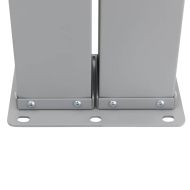 Прибираща се дворна странична тента, 140x1200 см, синя