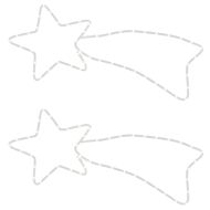 Коледни фигури комети с 48 светодиода 2 бр топло бяло 65x28 см