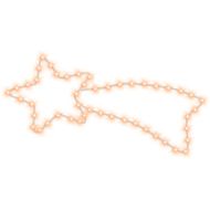 Коледни фигури комети с 48 светодиода 2 бр топло бяло 65x28 см