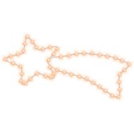 Коледни фигури комети с 48 светодиода 3 бр топло бяло 65x28 см