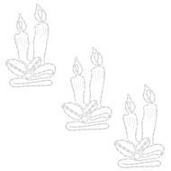 Коледни фигури свещи със 144 светодиода, 3 бр, 70x42 см