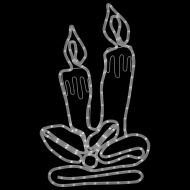 Коледни фигури свещи със 144 светодиода, 3 бр, 70x42 см