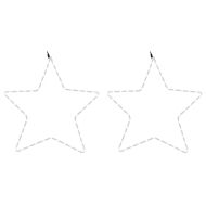 Коледни фигури звезди с 48 светодиода 2 бр топло бяло 56 см