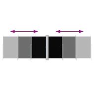 Прибираща се странична тента, черна, 180х600 см