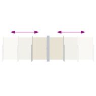 Прибираща се странична тента, кремава, 180х600 см