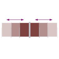 Прибираща се странична тента, кафява, 180х600 см