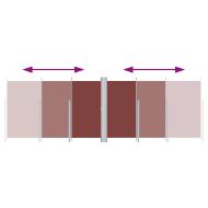 Прибираща се странична тента, кафява, 200х600 см