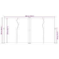 Прибираща се странична тента, синя, 200х600 см