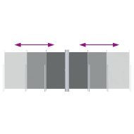 Прибираща се странична тента, антрацит, 220x600 см