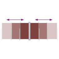 Прибираща се странична тента, кафява 220x600 см