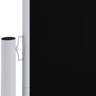 Прибираща се странична тента, черна, 160x1000 см