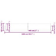 Прибираща се странична тента, антрацит, 180х1000 см