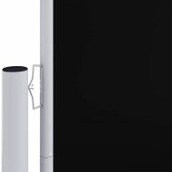 Прибираща се странична тента, черна, 200х1000 см