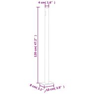 Прибираща се странична тента, кремава, 200х1000 см