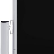 Прибираща се странична тента, черна, 220x1000 см