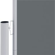 Прибираща се странична тента, антрацит, 220x1000 см