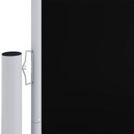 Прибираща се странична тента, черна, 160х1200 см