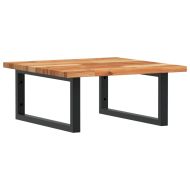 Стенен рафт за мивка, стомана и масивно дърво акация