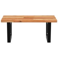 Стенен рафт за мивка, стомана и масивно дърво акация