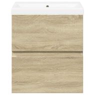 Комплект мебели за баня от 2 части, дъб сонома, инженерно дърво