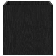 Комплект мебели за антре с огледало 5 pcs Черен дъб и сребристо