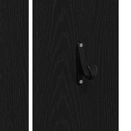 Комплект мебели за антре с огледало 5 pcs Черен дъб и сребристо