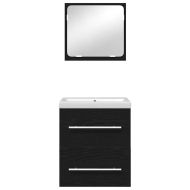 Комплект мебели за баня с чекмедже 2 pcs Дъб Инженерно дърво